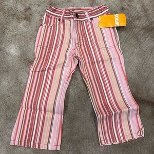 NWT GMS Girl’s Made in Argentina 100% Cotton Striped Pants 24M